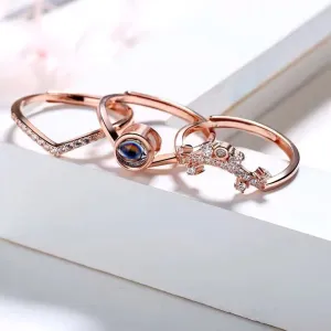 100 Languages I Love You Projection Ring Crown 3 In 1 open