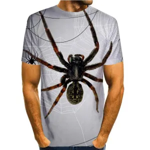 3D Graphic Printed Short Sleeve Shirts 3D Animal