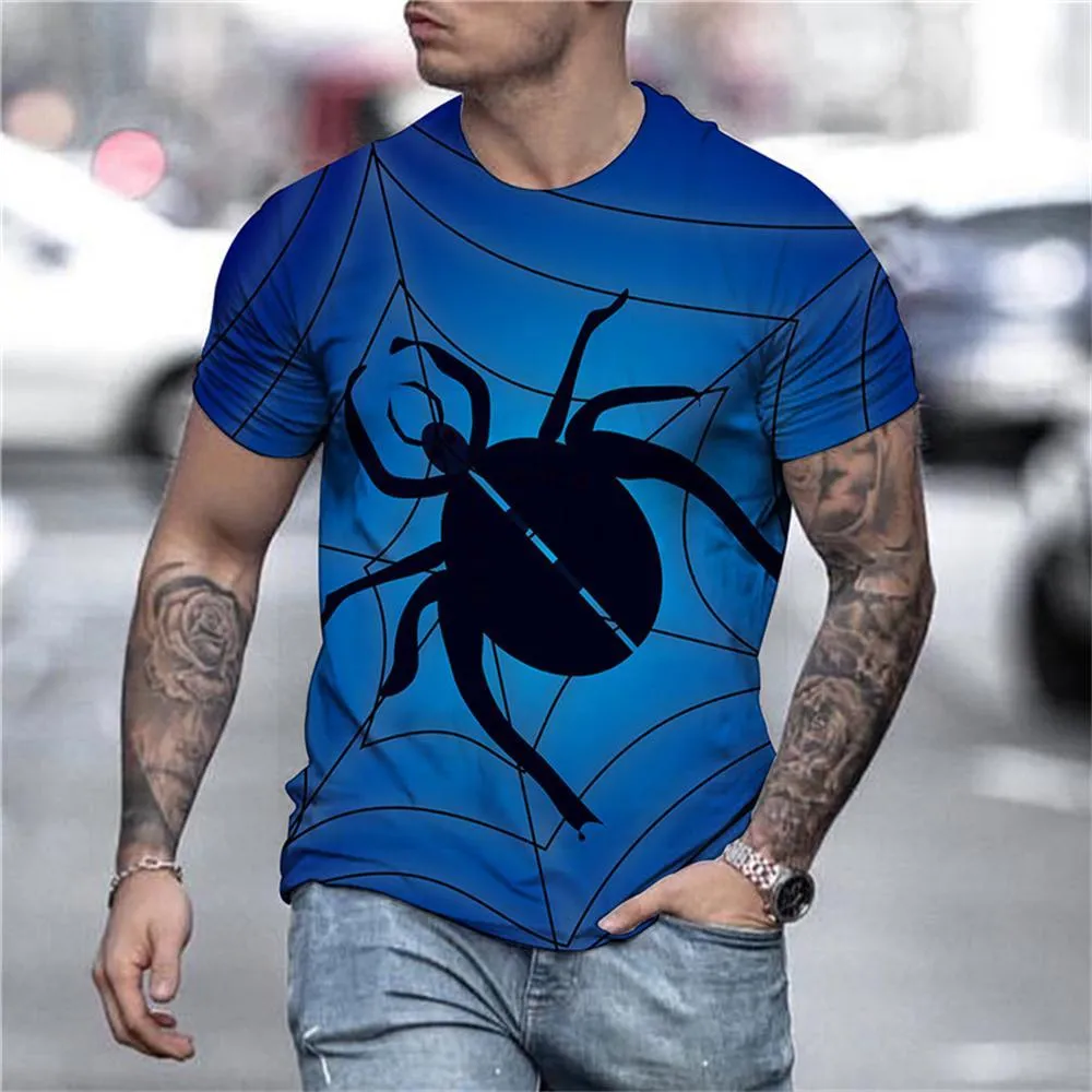 3D Graphic Printed Short Sleeve Shirts 3D Animal