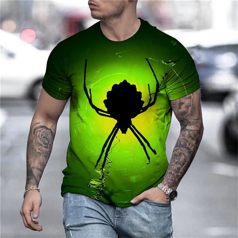 3D Graphic Printed Short Sleeve Shirts 3D Animal