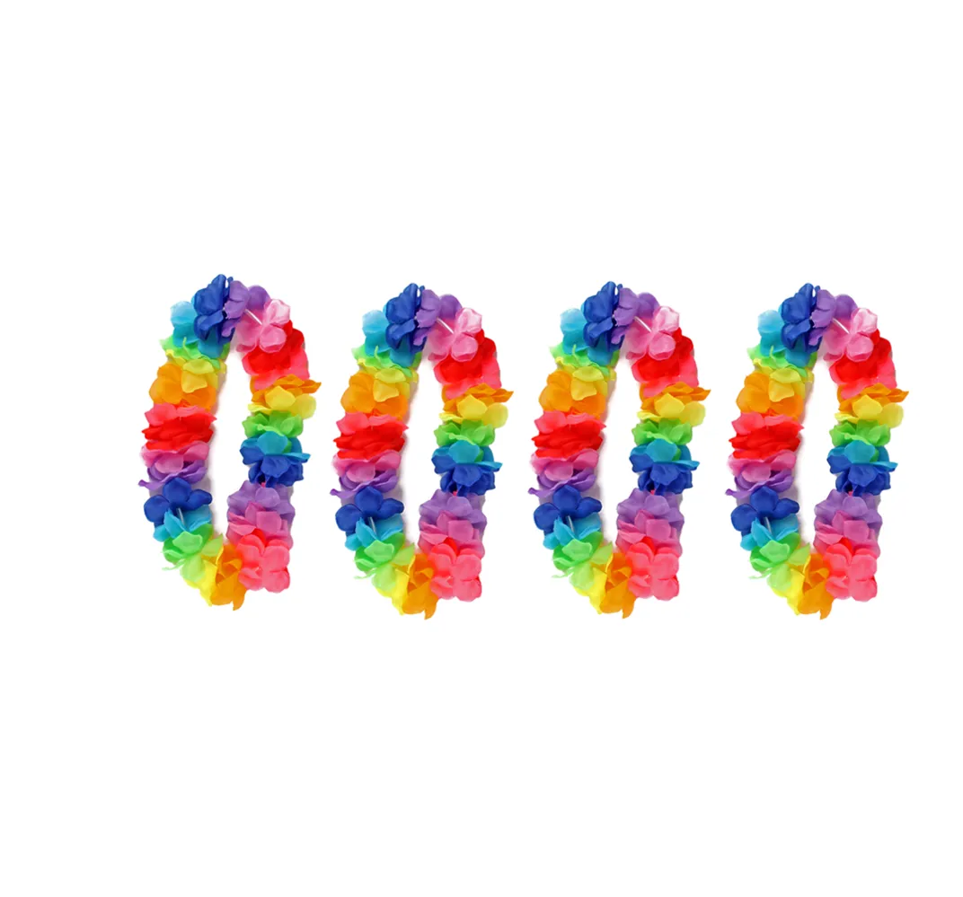 4 PACK LED Flower Leis, Light Up Lei Party Supplies, Party Accessories,