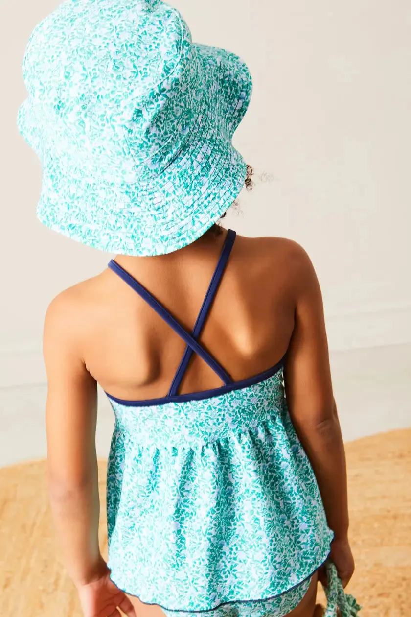 Adelaide Floral Bow Detail Two Piece Swimsuit in Green (2-10yrs)