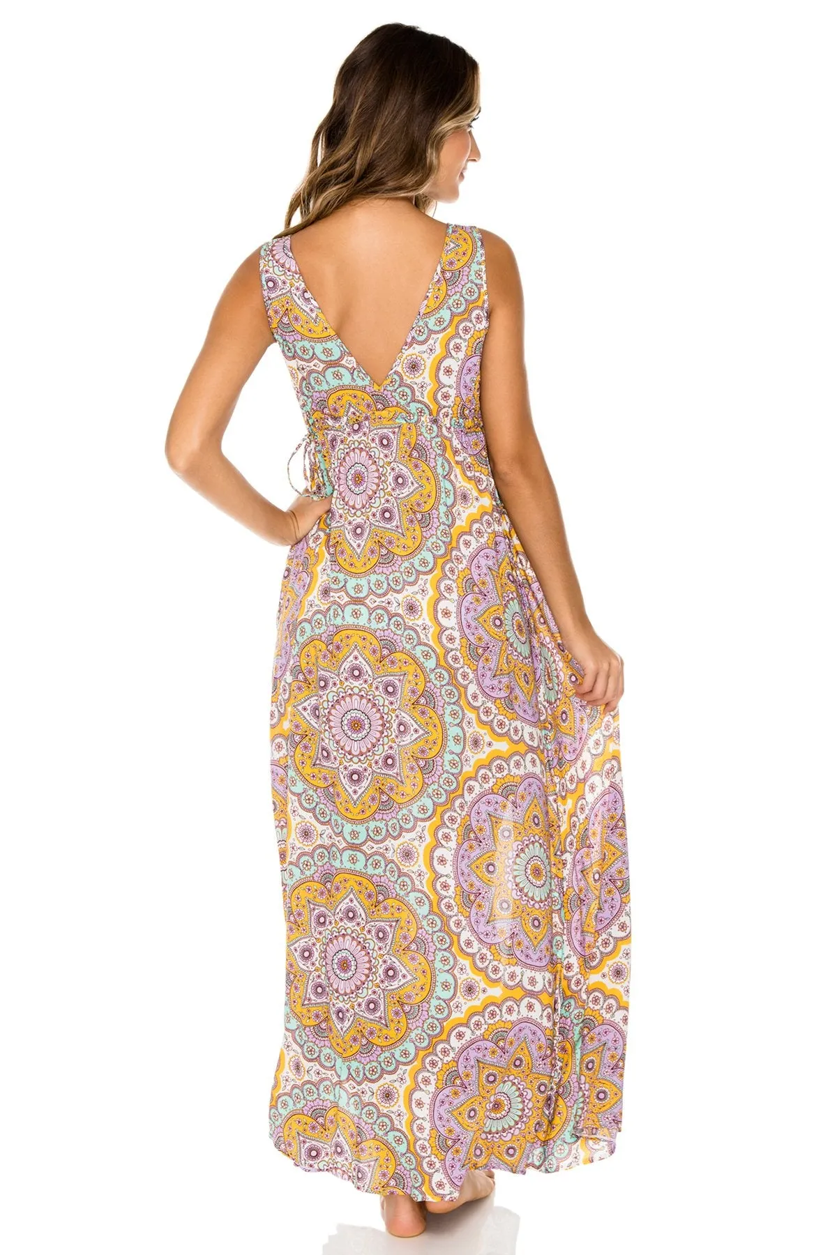 ALHAMBRA - V Neck Long Dress • Lavanda