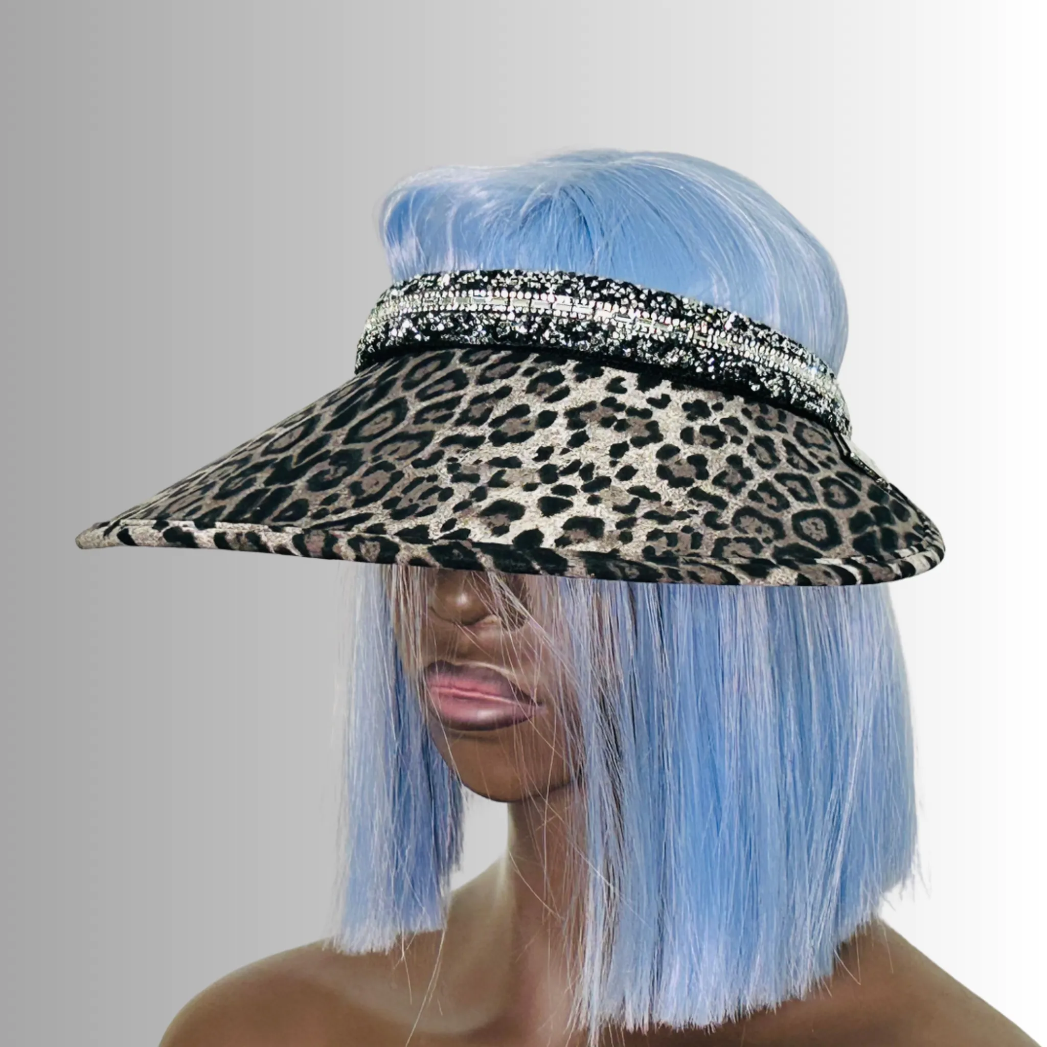 Animal print visor - Shananay - Snow Leopard