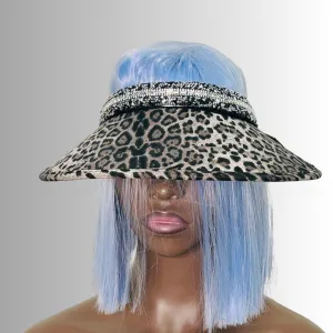 Animal print visor - Shananay - Snow Leopard