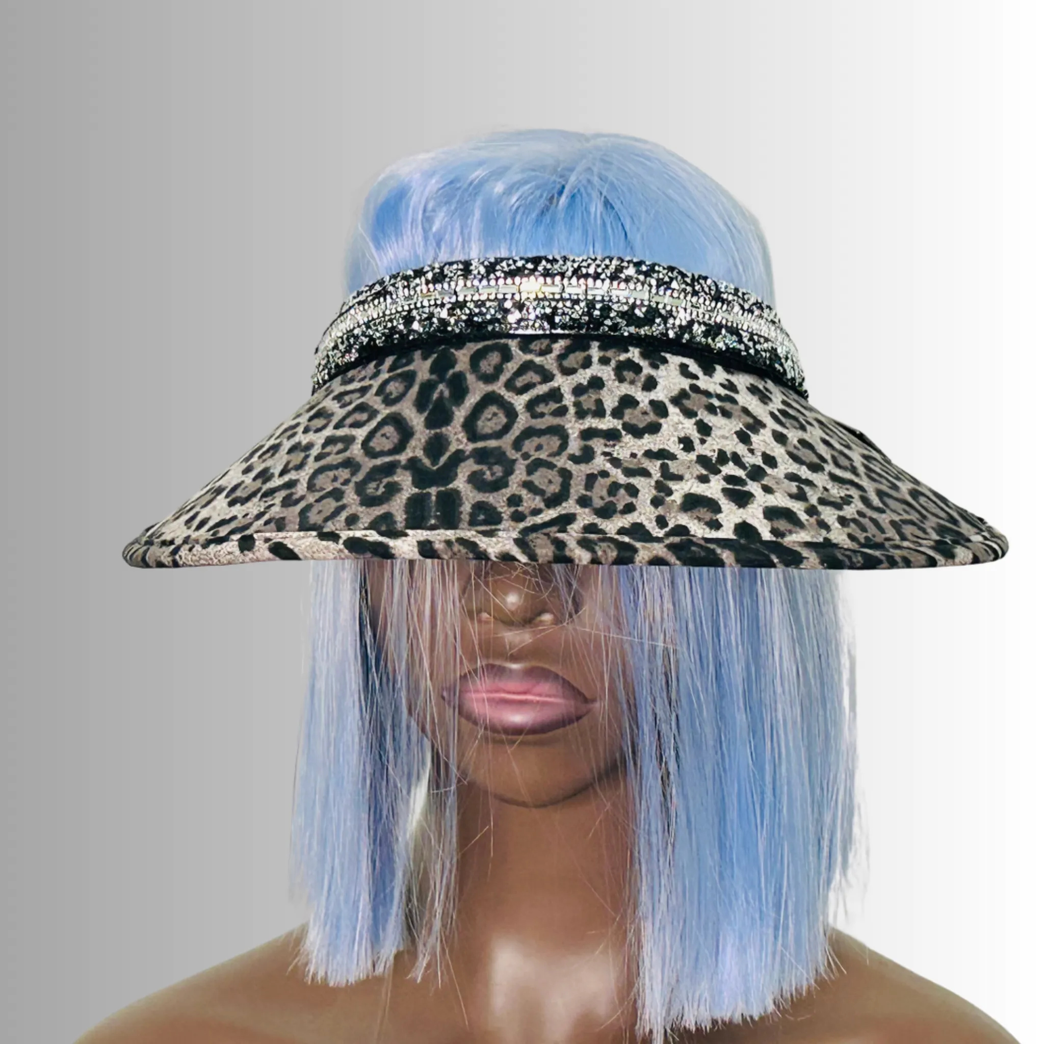 Animal print visor - Shananay - Snow Leopard