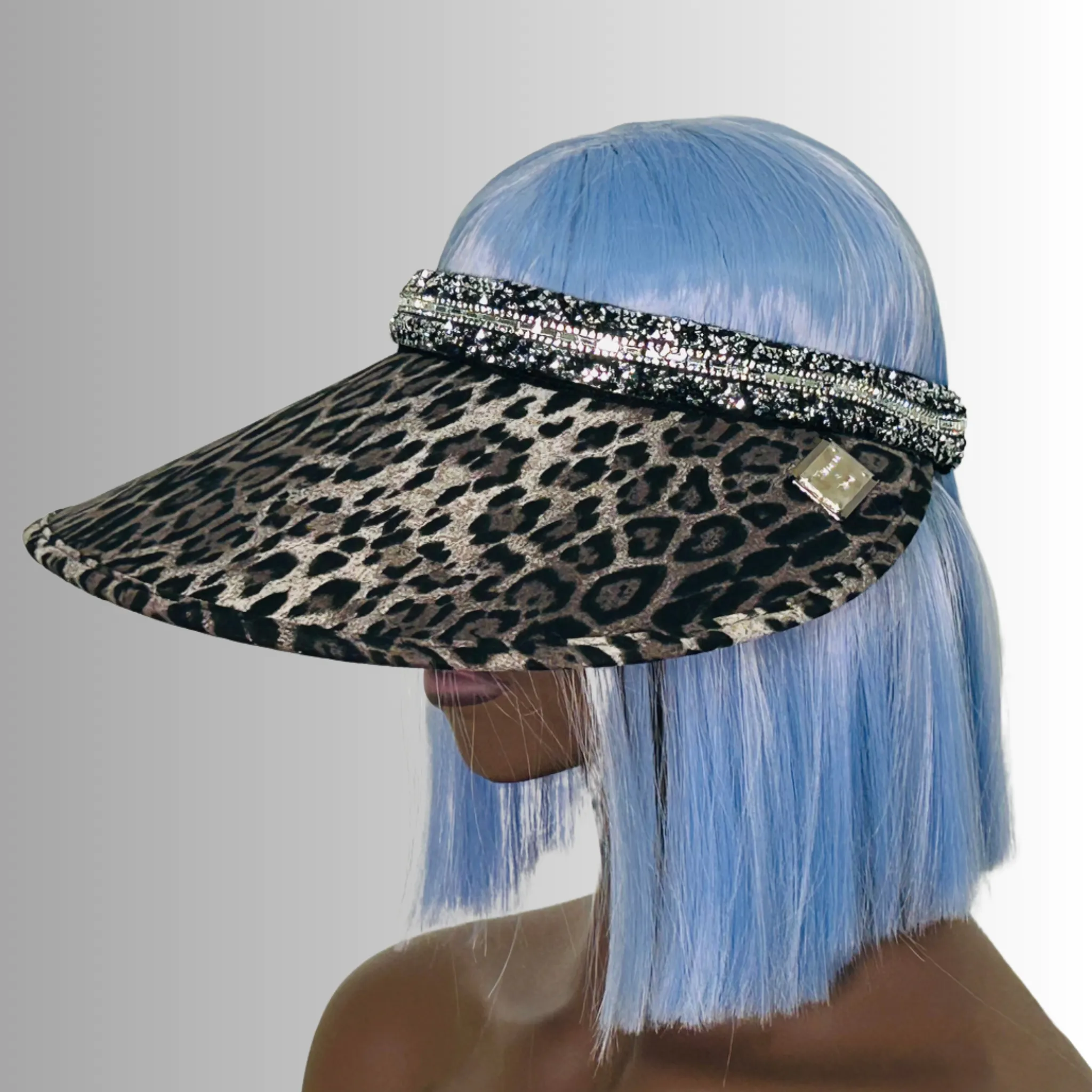 Animal print visor - Shananay - Snow Leopard
