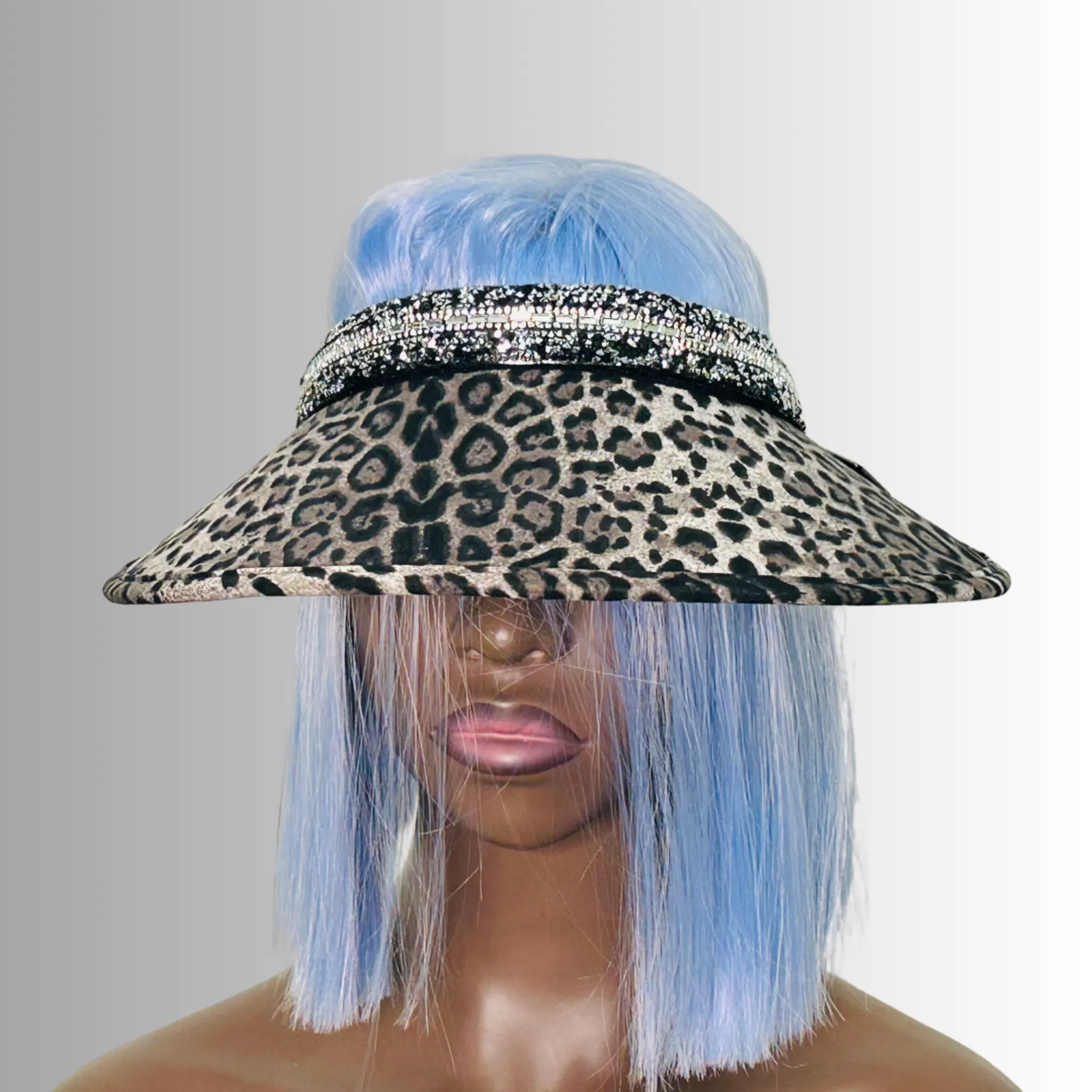 Animal print visor - Shananay - Snow Leopard