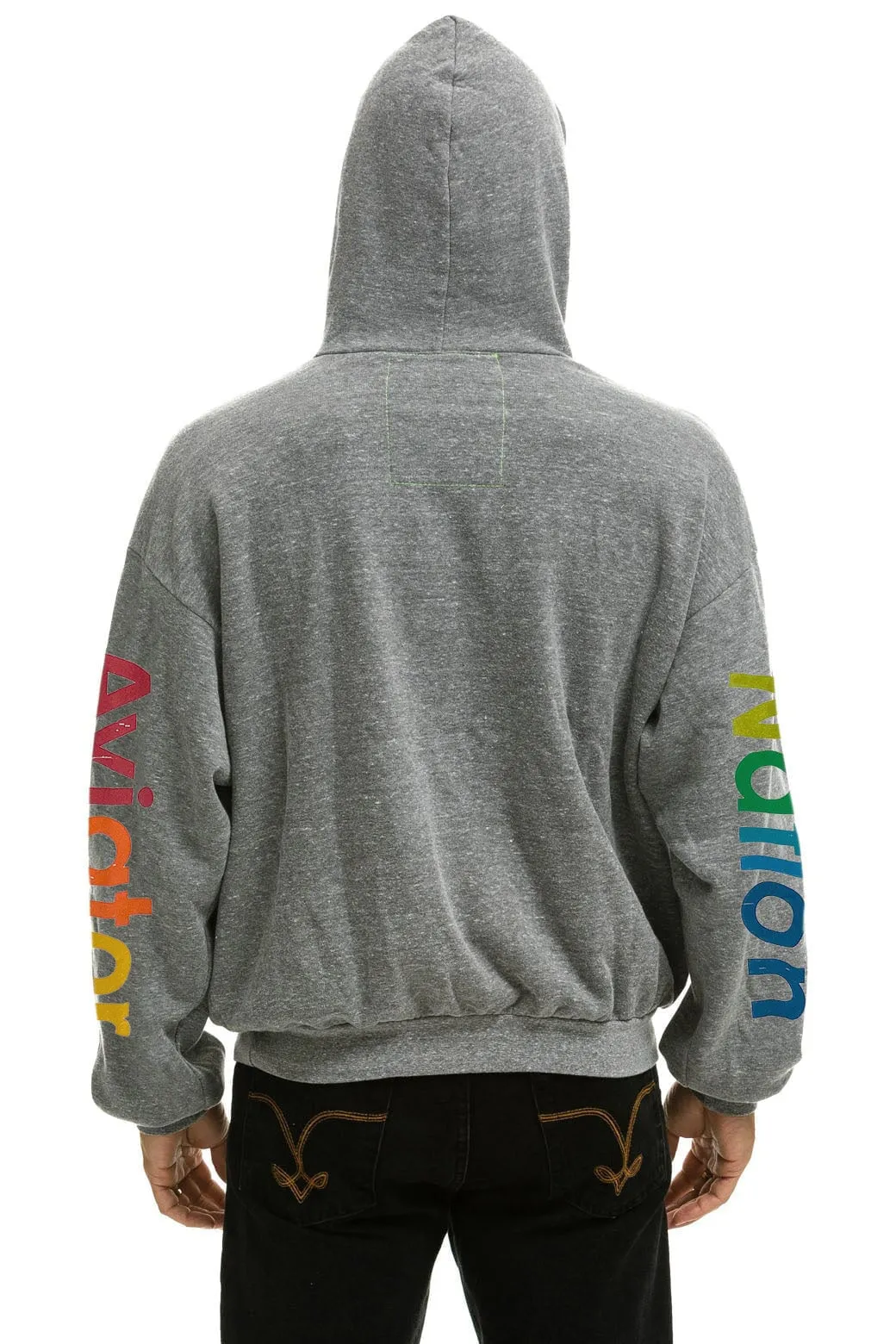 AVIATOR NATION MANHATTAN BEACH RELAXED PULLOVER HOODIE - HEATHER GREY