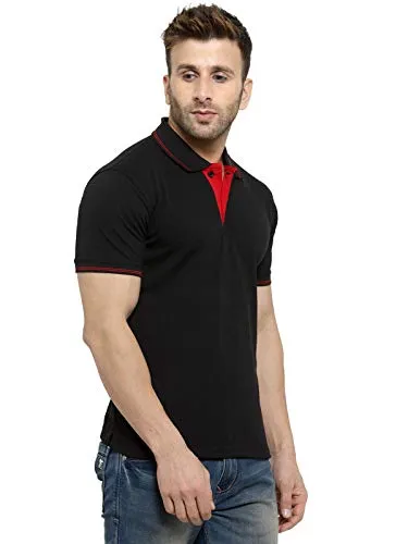 AWG ALL WEATHER GEAR Men's Regular Fit Polo T-Shirt (SS20-GPAWG-BL-XL_Black_X-Large)