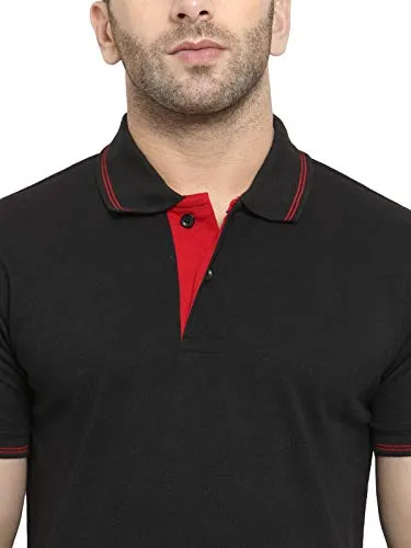 AWG ALL WEATHER GEAR Men's Regular Fit Polo T-Shirt (SS20-GPAWG-BL-XL_Black_X-Large)