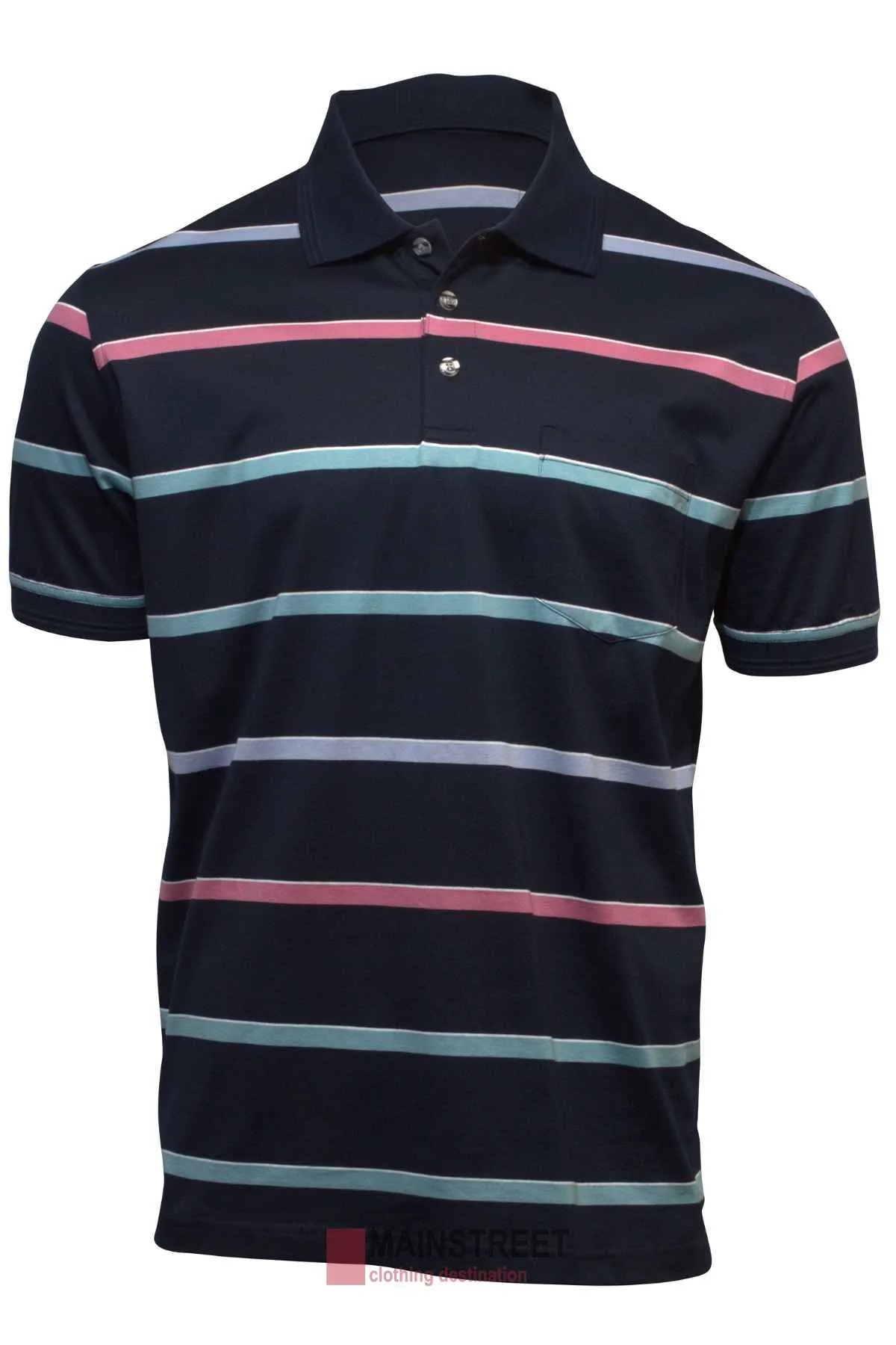 Back Bay Mercerised Cotton Striped Polo