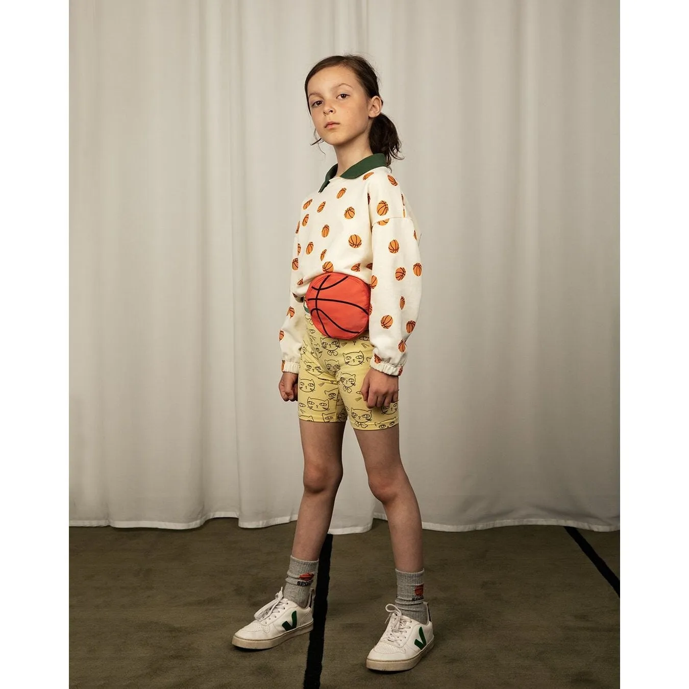 Basketball Aop Collar Sweatshirt