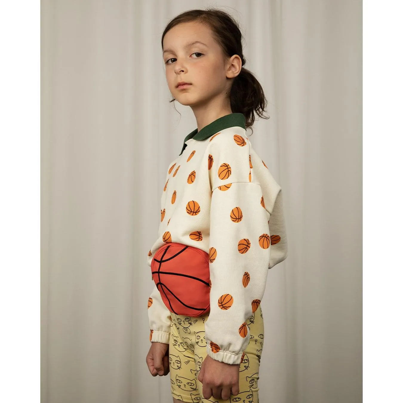 Basketball Aop Collar Sweatshirt