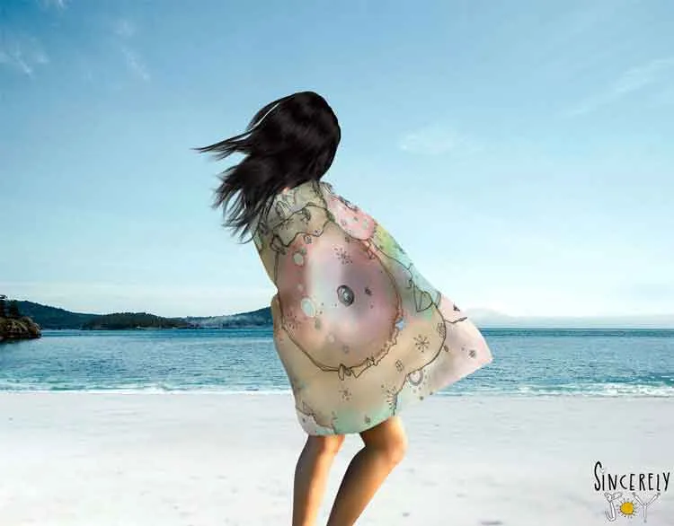 Beach / Bath Towel 'Turn Around 2'