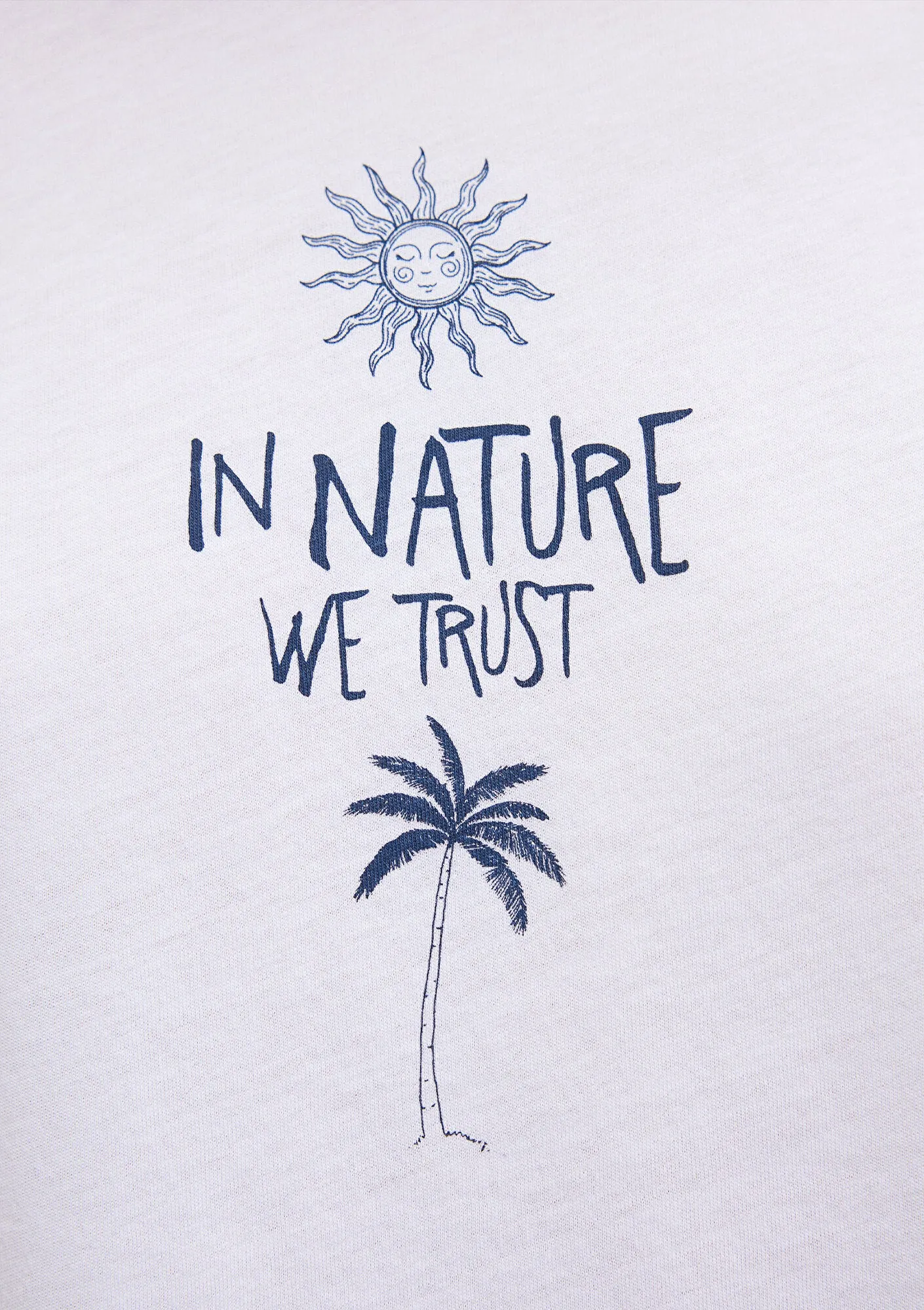 Beach Printed White T-Shirt