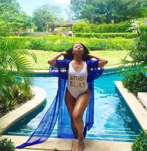 BIRTHDAY SLAY Swimsuit Women Sexy Jumpsuits Rompers One-Pieces birthday suit Beachwear Swimwear Beachwear Girls Bathing Suits