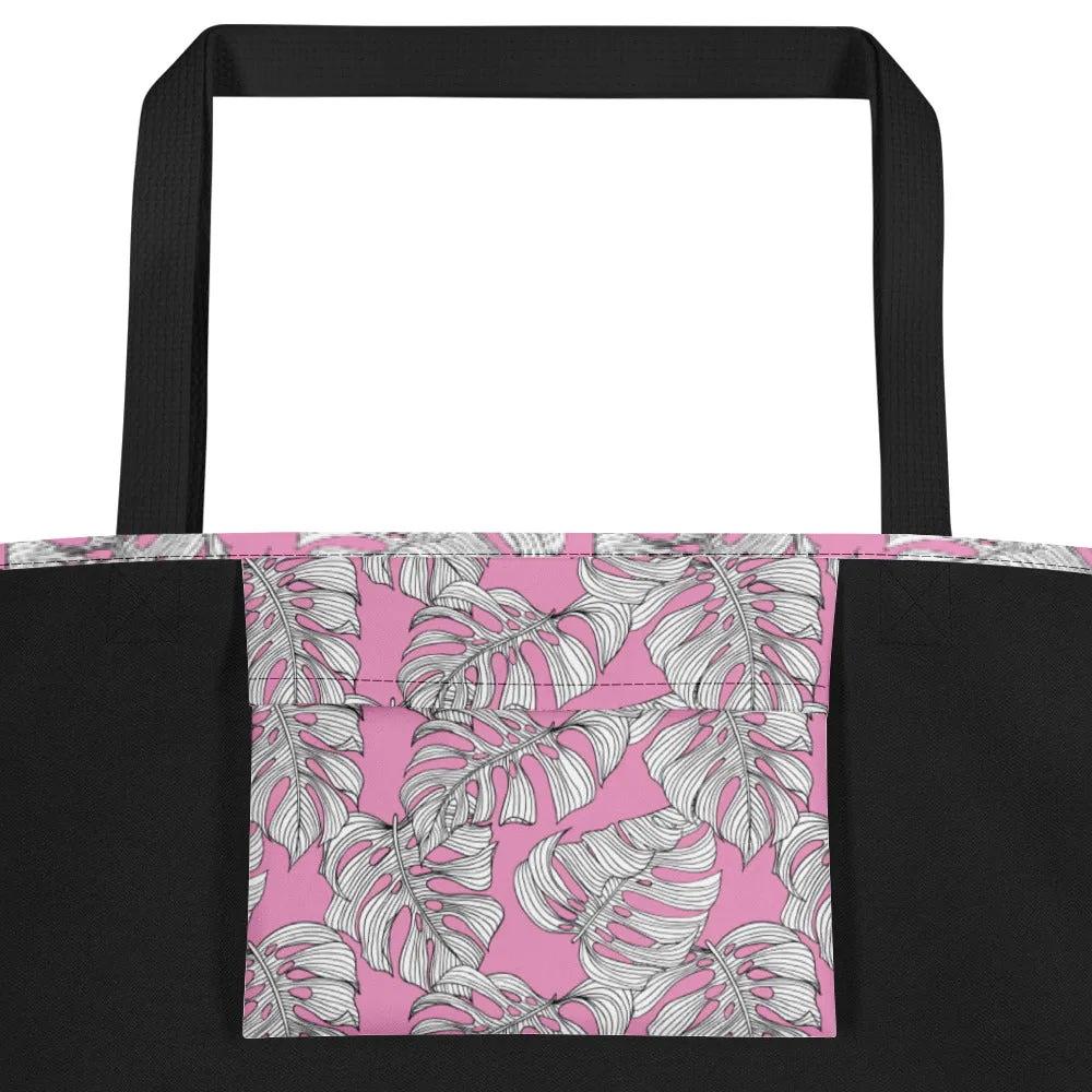 Black and White Unicorns with Pink - Beach Bag