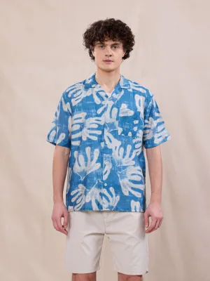 Blue Printed Resort Shirt