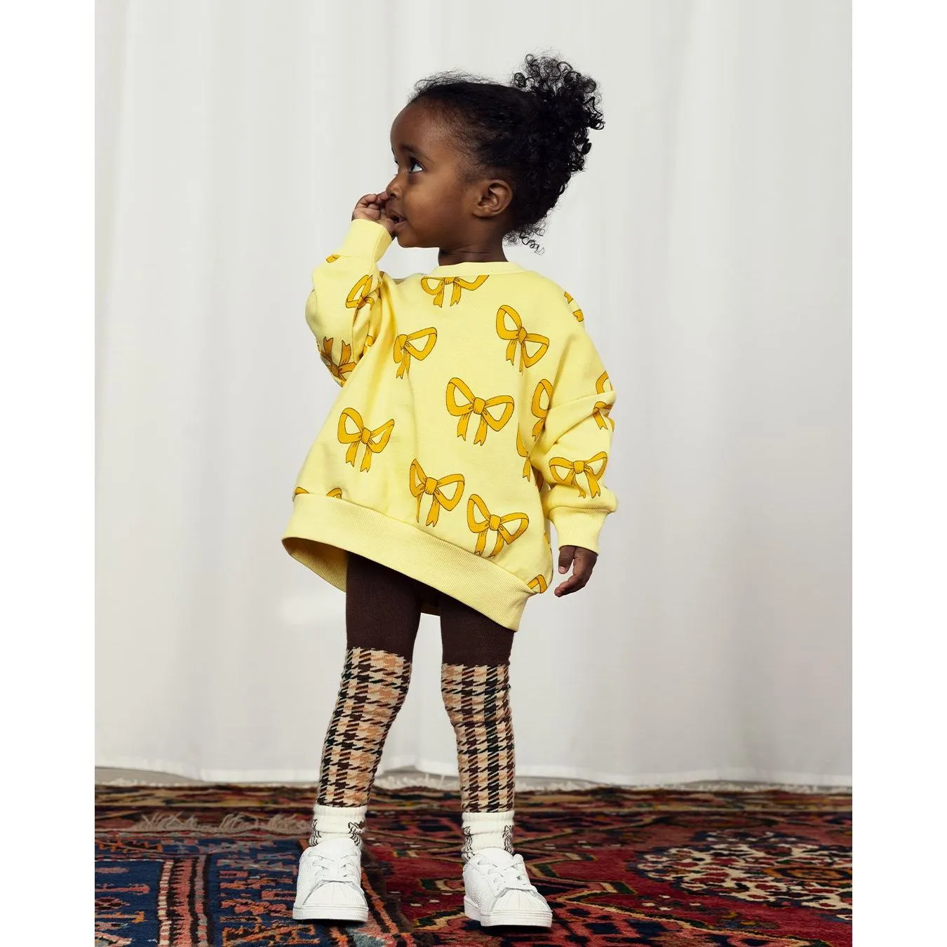 Bow Aop Sweatshirt - Yellow