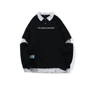 Casual Striped Collar Polo Shirt