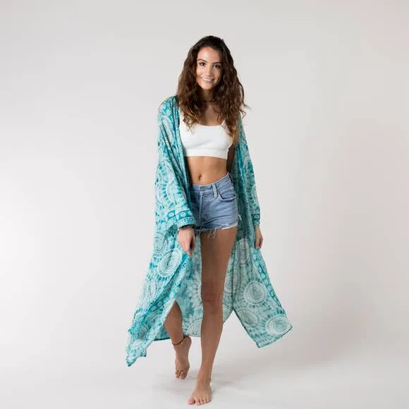 CATALINA ISLAND LACE UP MAXI KIMINO