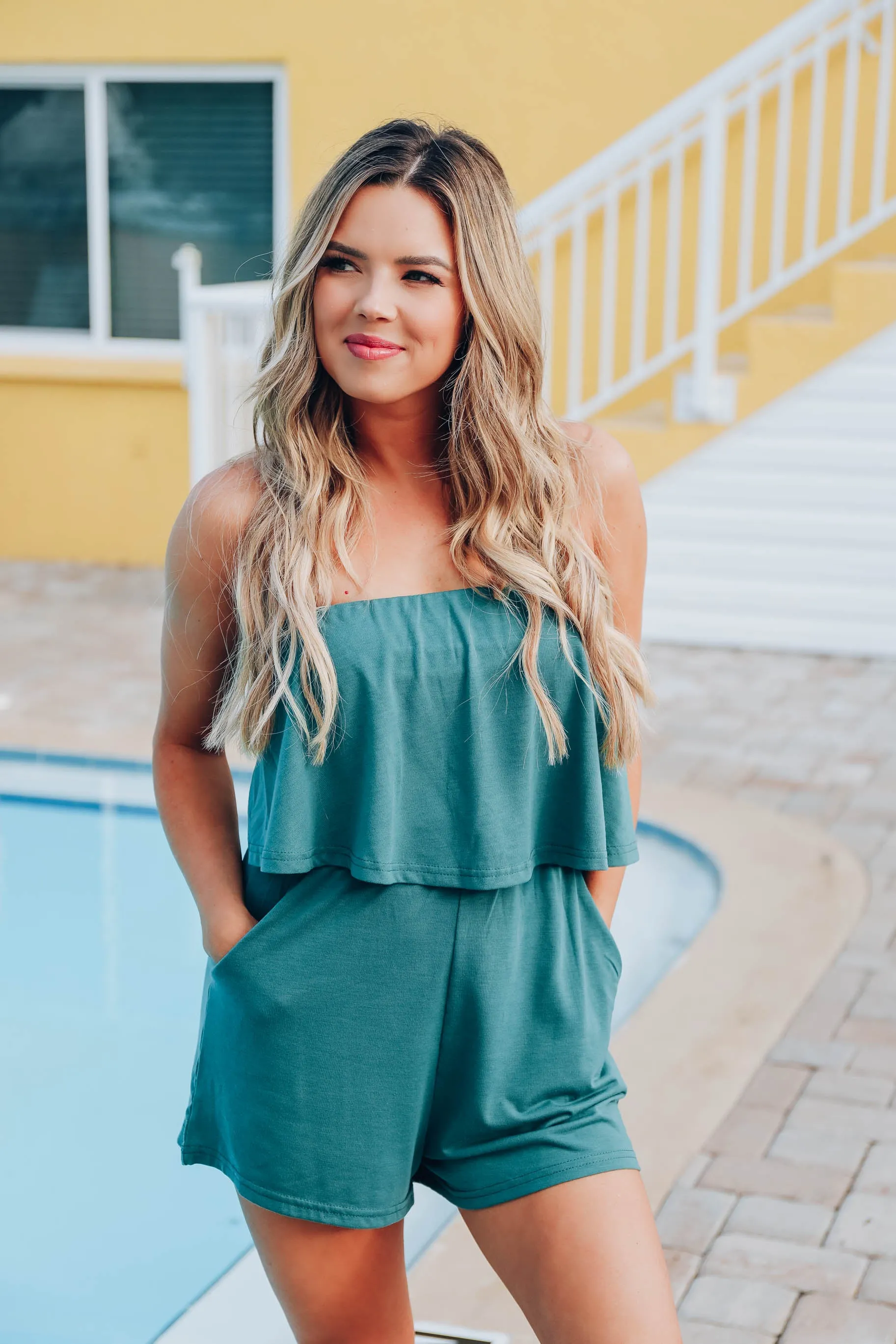 Catching Rays Strapless Romper