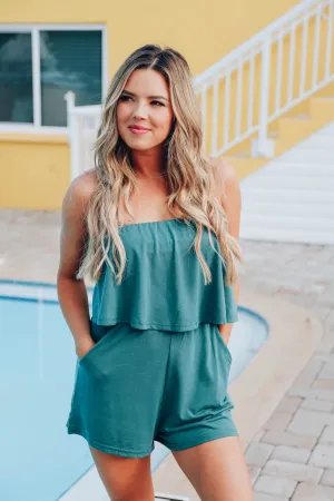 Catching Rays Strapless Romper