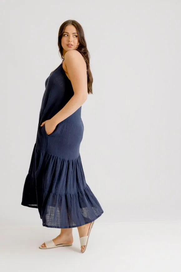 Clara Dress - Navy