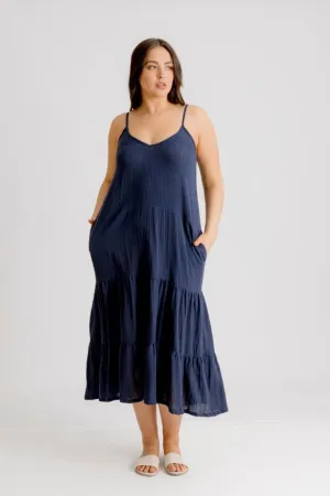 Clara Dress - Navy