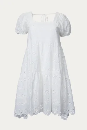 COCO CUTOUT BRODERIE ANGLAISE MINI DRESS