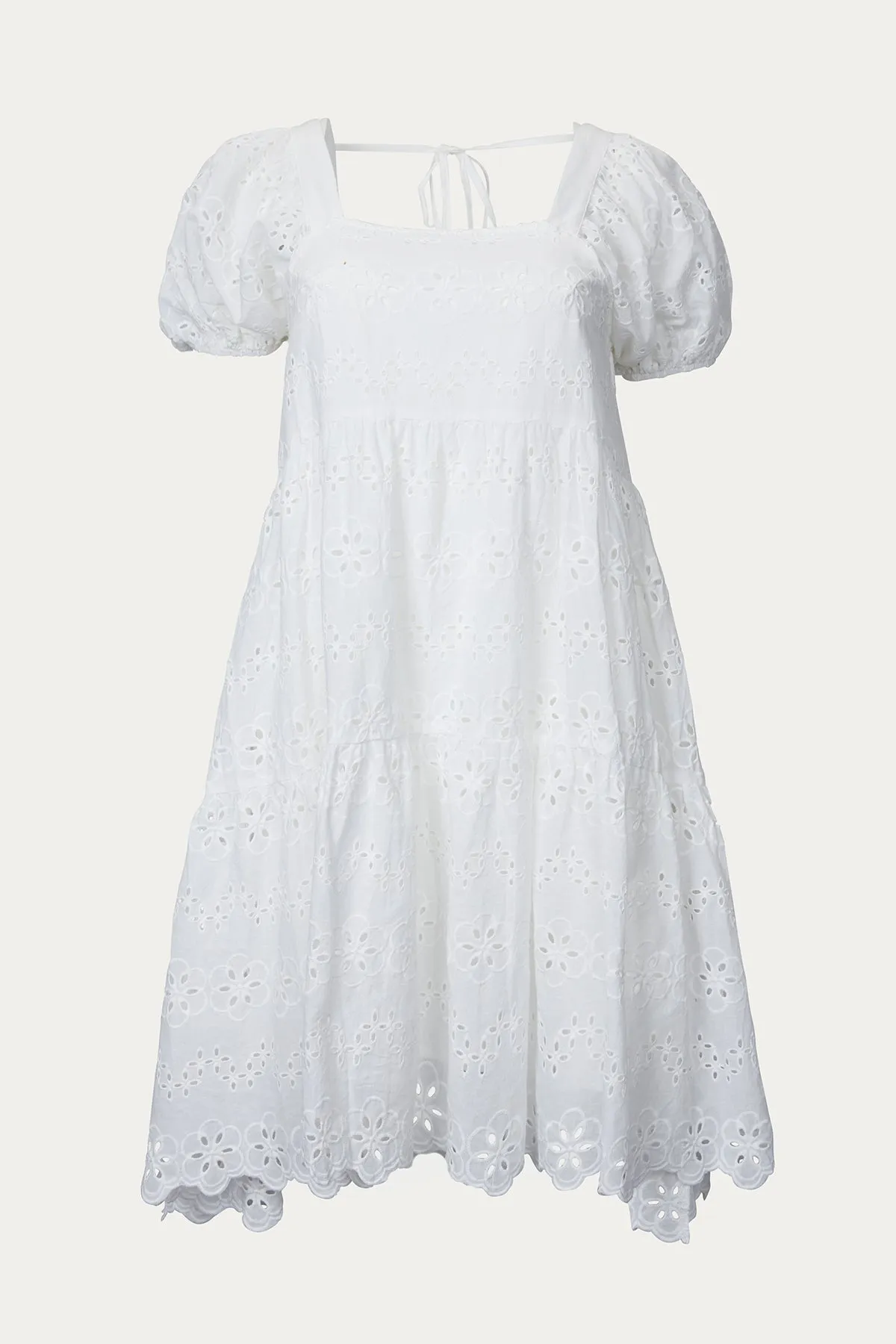 COCO CUTOUT BRODERIE ANGLAISE MINI DRESS
