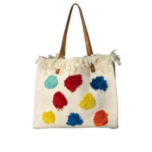 Colorful dots beach bag