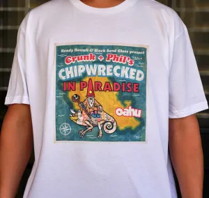 Crunklestein & Phil Siegel “Chipwrecked in Paradise” Tshirt SMALL