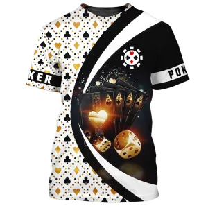Custom 3D Poker Shirt For Him, Women Poker Hoodie, Poker Gift For Dad