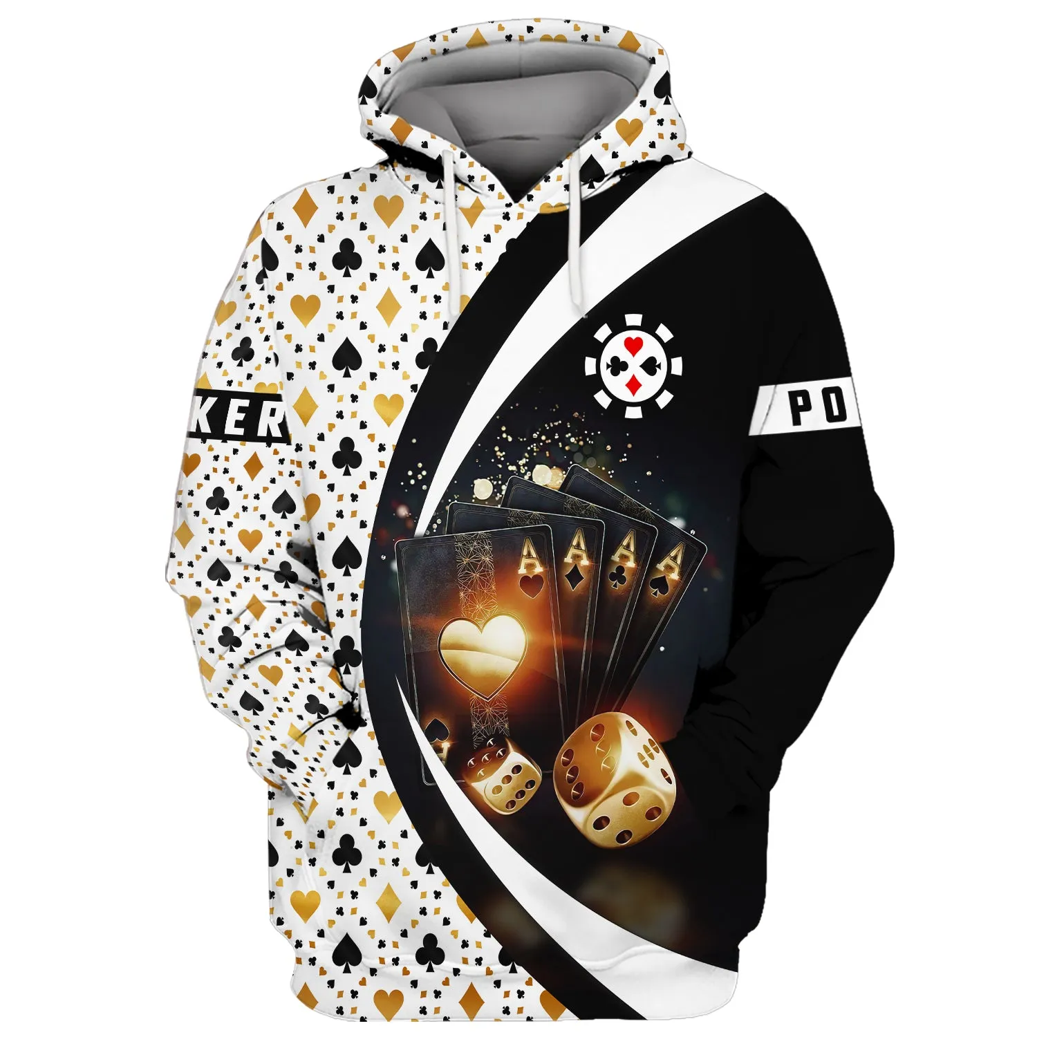 Custom 3D Poker Shirt For Him, Women Poker Hoodie, Poker Gift For Dad