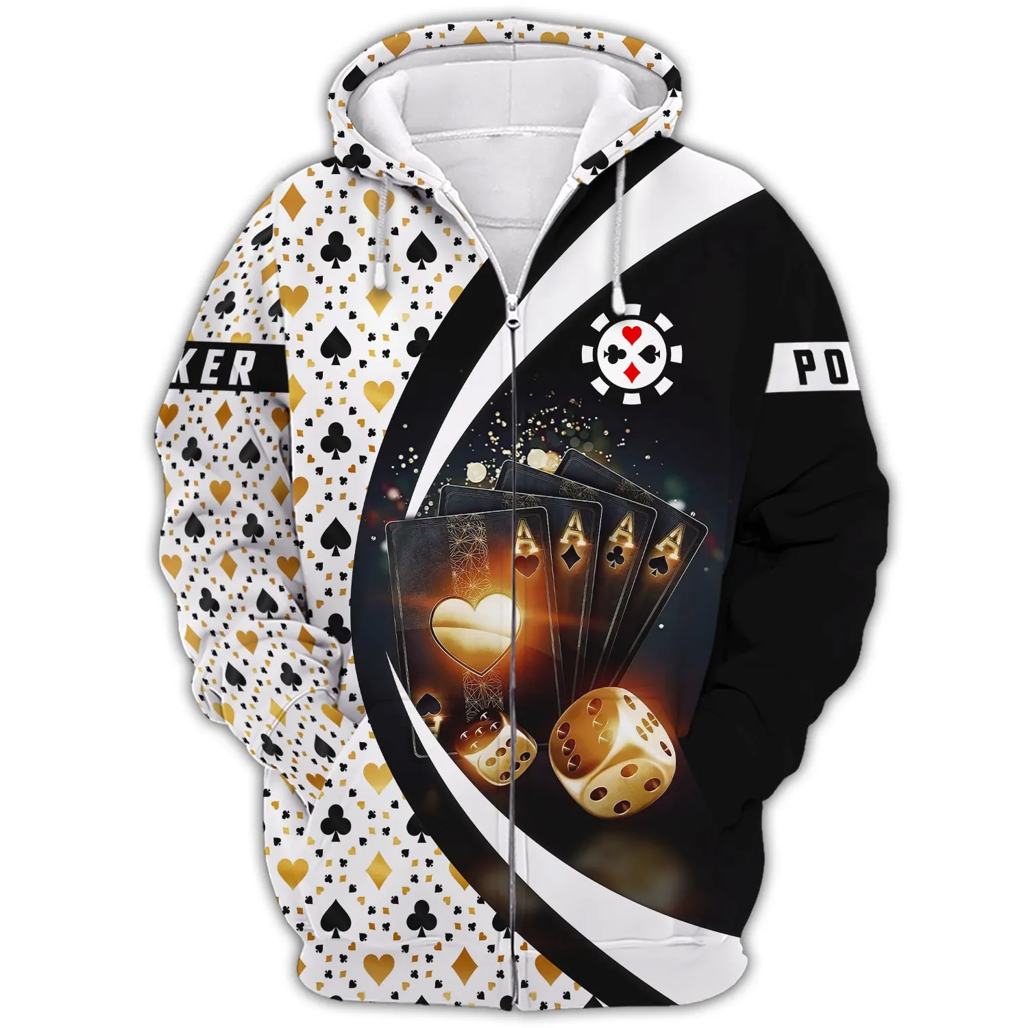 Custom 3D Poker Shirt For Him, Women Poker Hoodie, Poker Gift For Dad