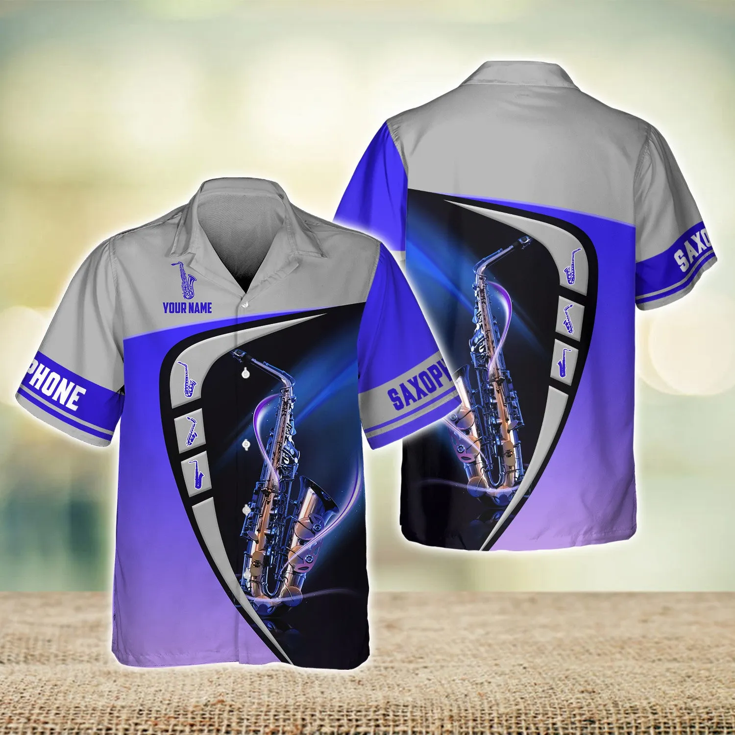 Custom Saxophone Shirts Saxophone Pattern Design Shirts 2746