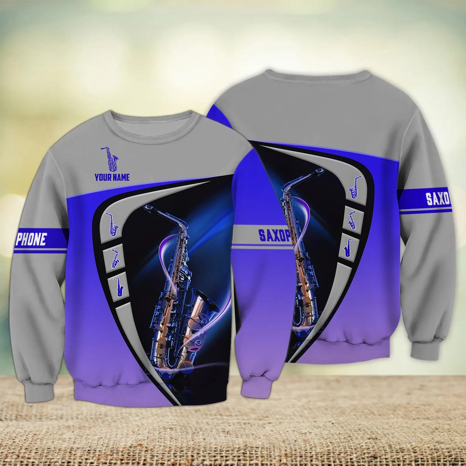 Custom Saxophone Shirts Saxophone Pattern Design Shirts 2746