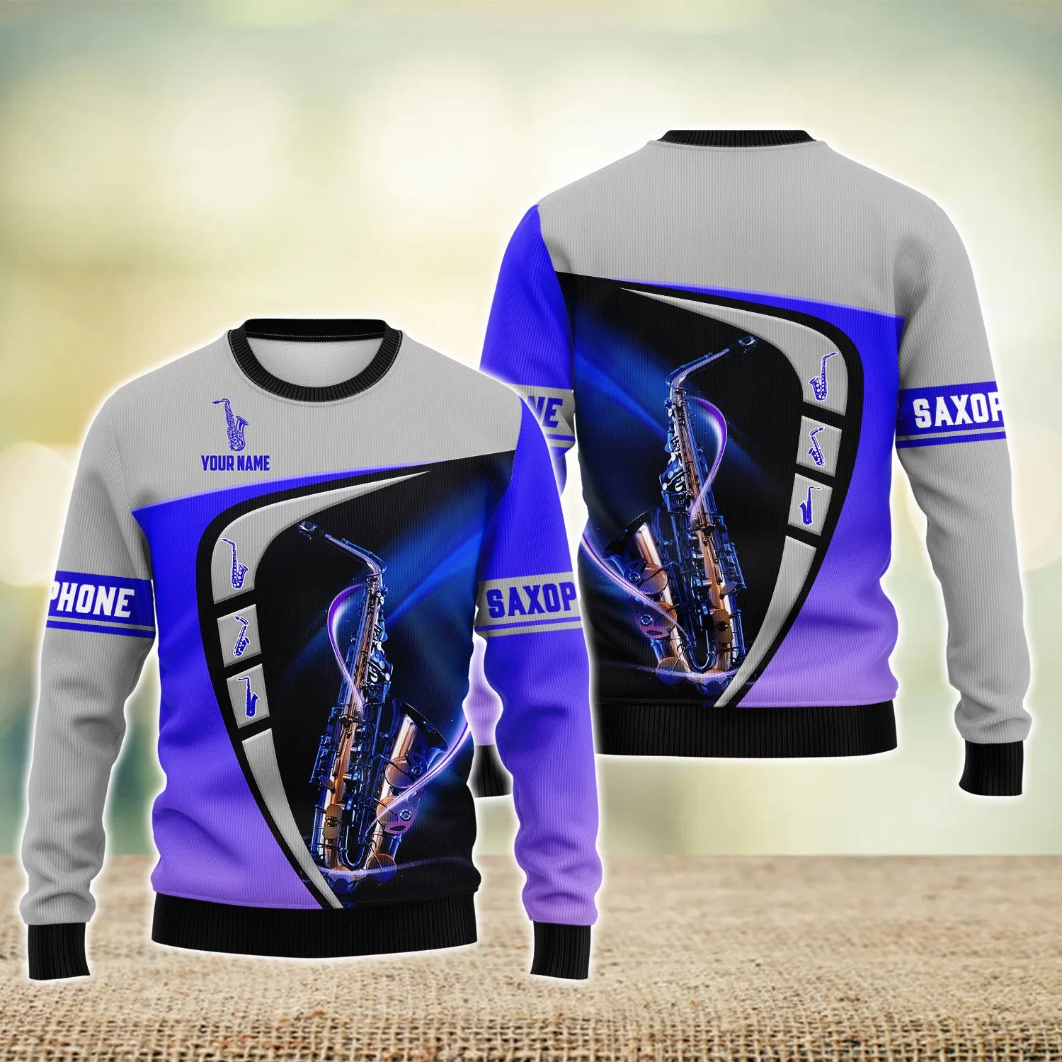 Custom Saxophone Shirts Saxophone Pattern Design Shirts 2746