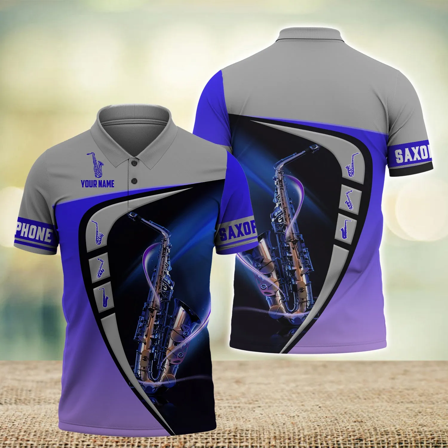 Custom Saxophone Shirts Saxophone Pattern Design Shirts 2746