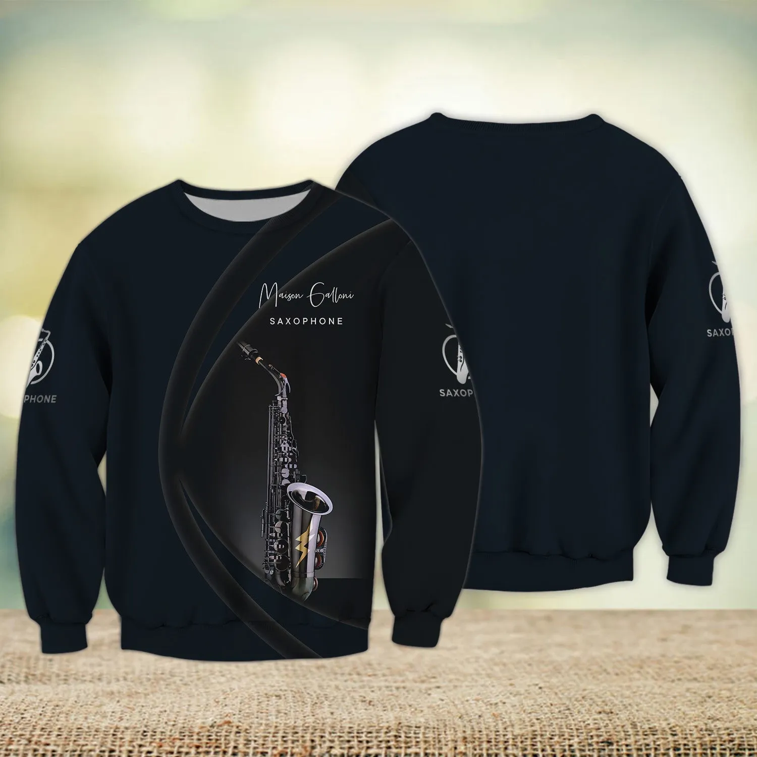 Custom Saxophone Shirts Saxophone Pattern Design Shirts 2747