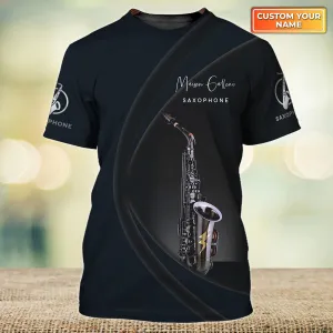 Custom Saxophone Shirts Saxophone Pattern Design Shirts 2747