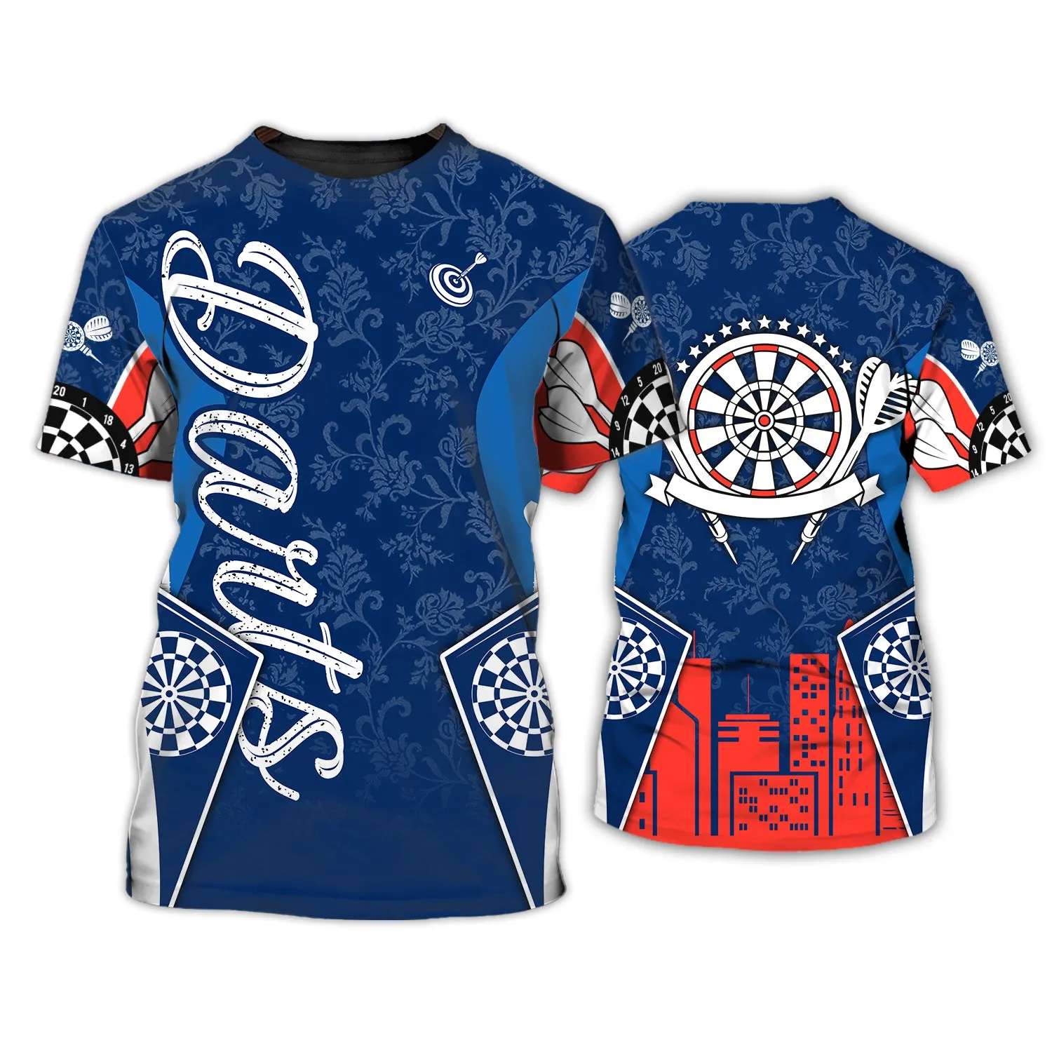 Darts Blue 3D Printed Shirts