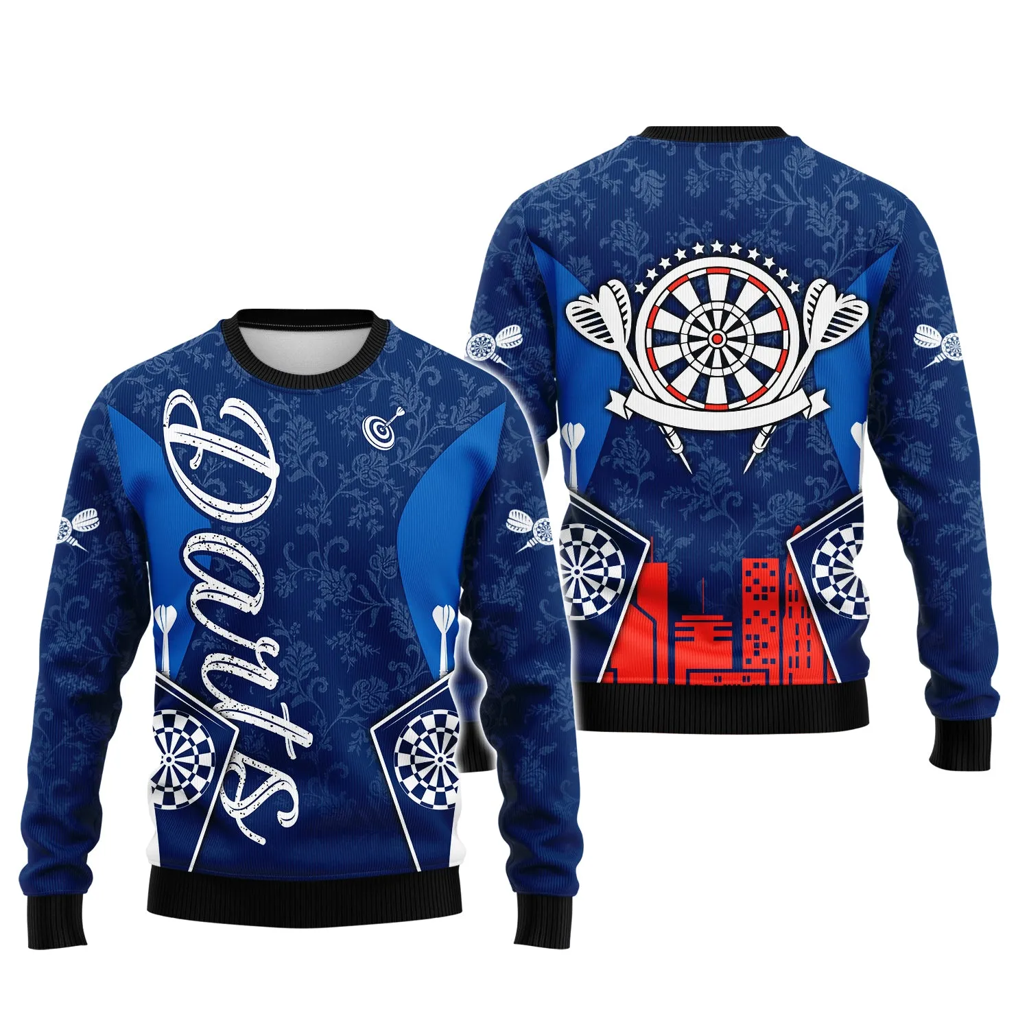 Darts Blue 3D Printed Shirts