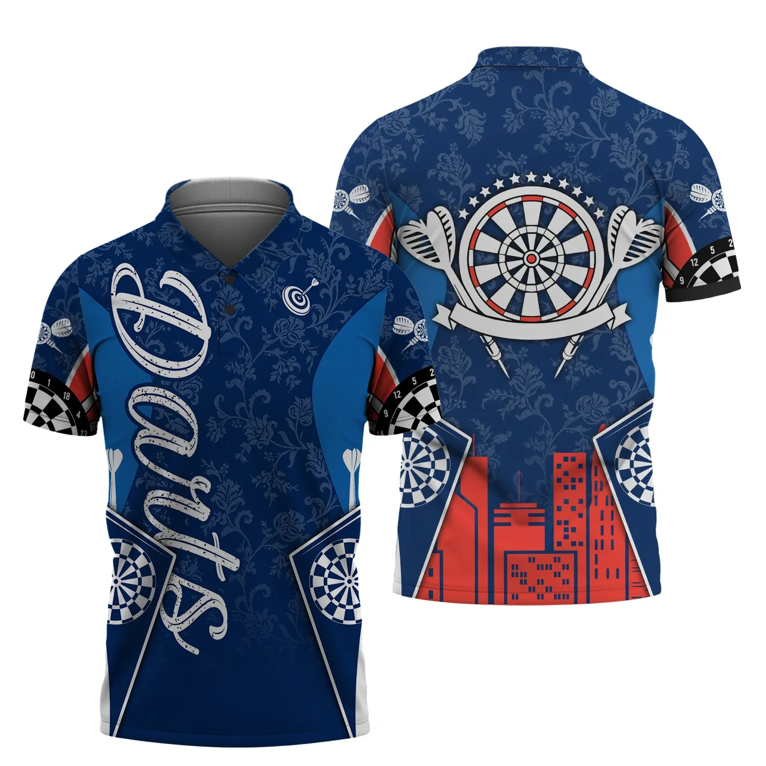 Darts Blue 3D Printed Shirts