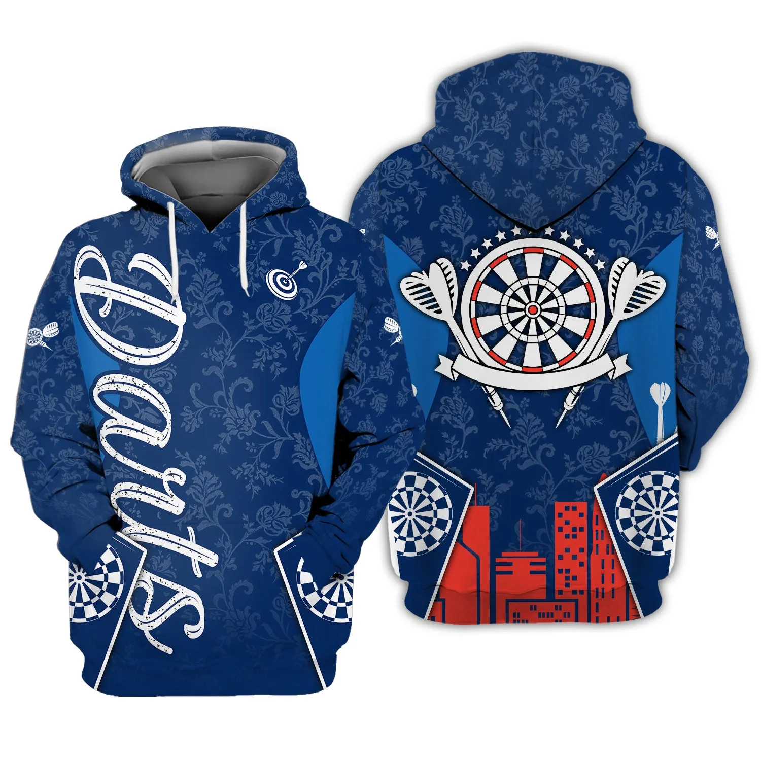 Darts Blue 3D Printed Shirts