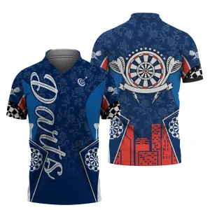 Darts Blue 3D Printed Shirts