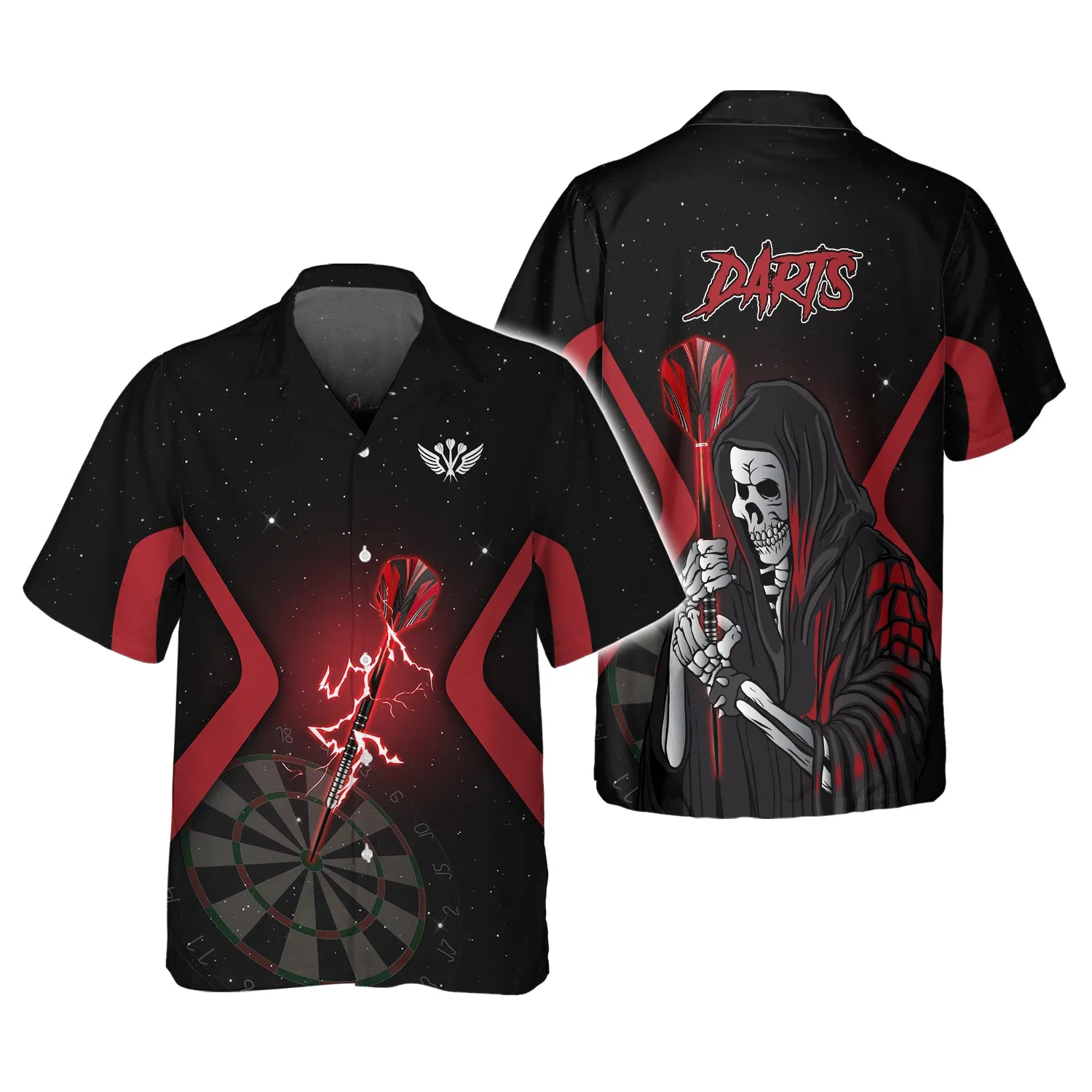 Darts Skeleton 3D Printed Shirts