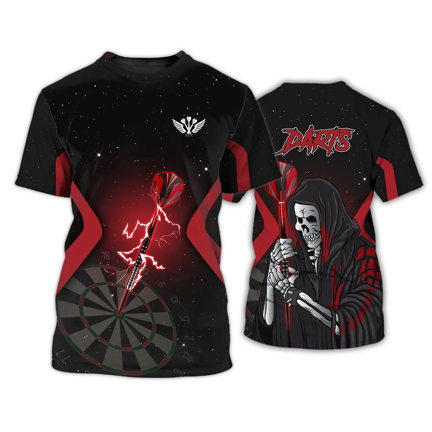 Darts Skeleton 3D Printed Shirts
